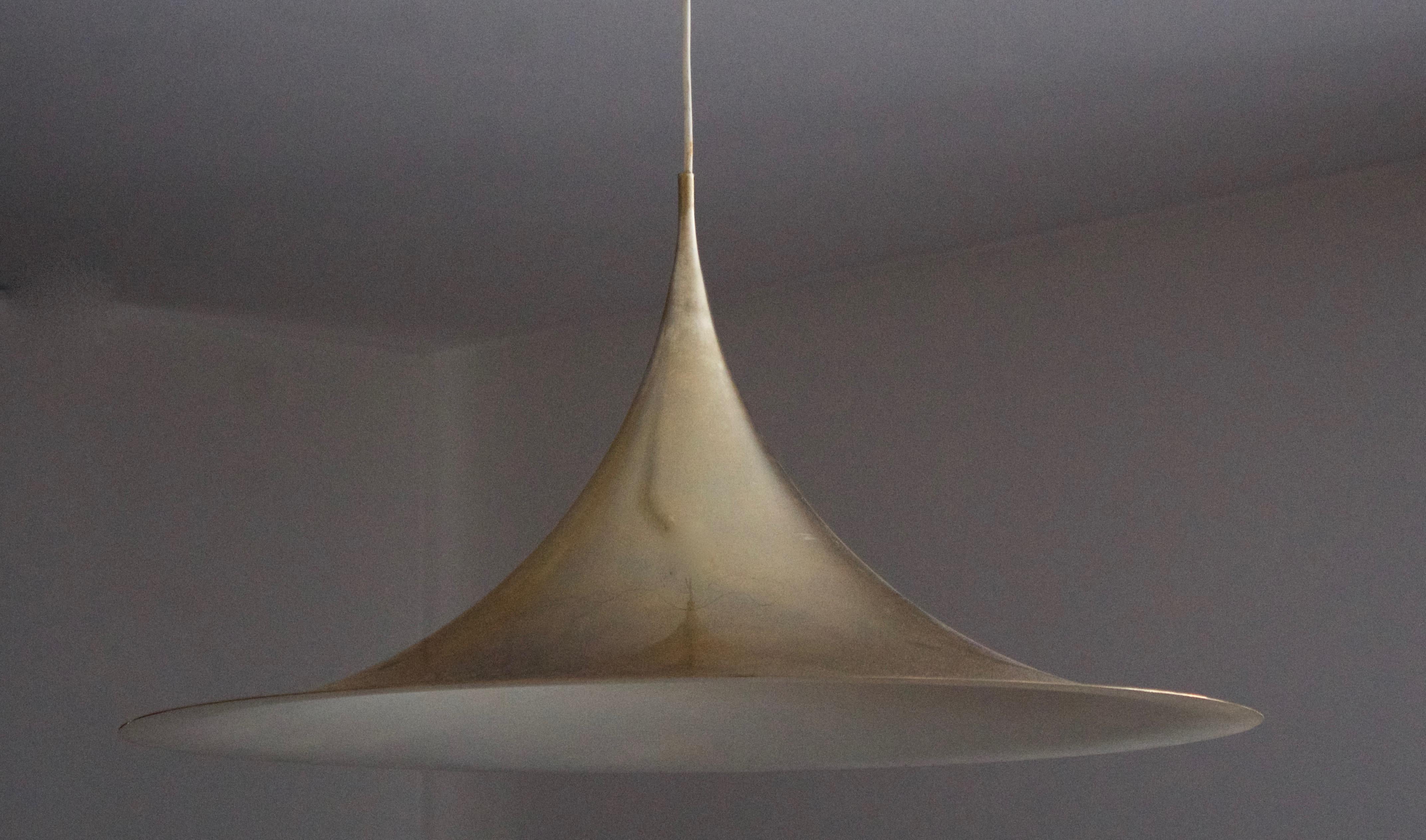 A sizable pendant light designed by Claus Bonderup and Torsten Thorup for Fog & Mørup, Denmark, 1967.