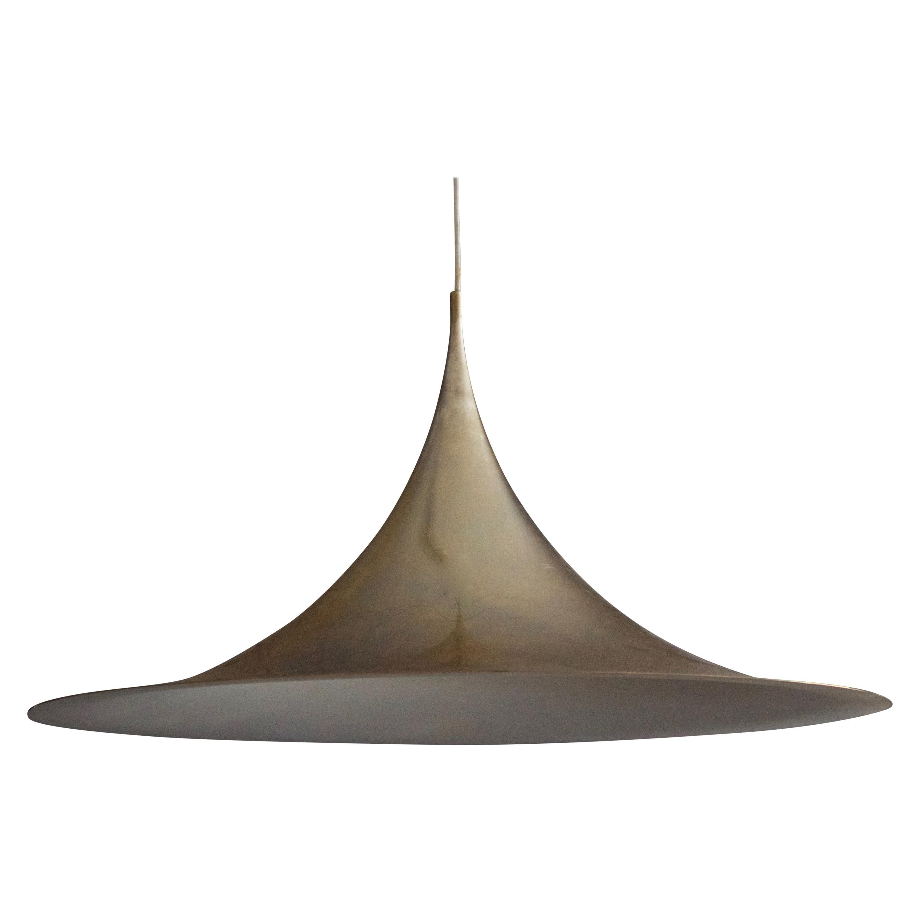 Claus Bonderup, Sizable Pendant Light, Brass, Fog & Mørup, Denmark, 1967