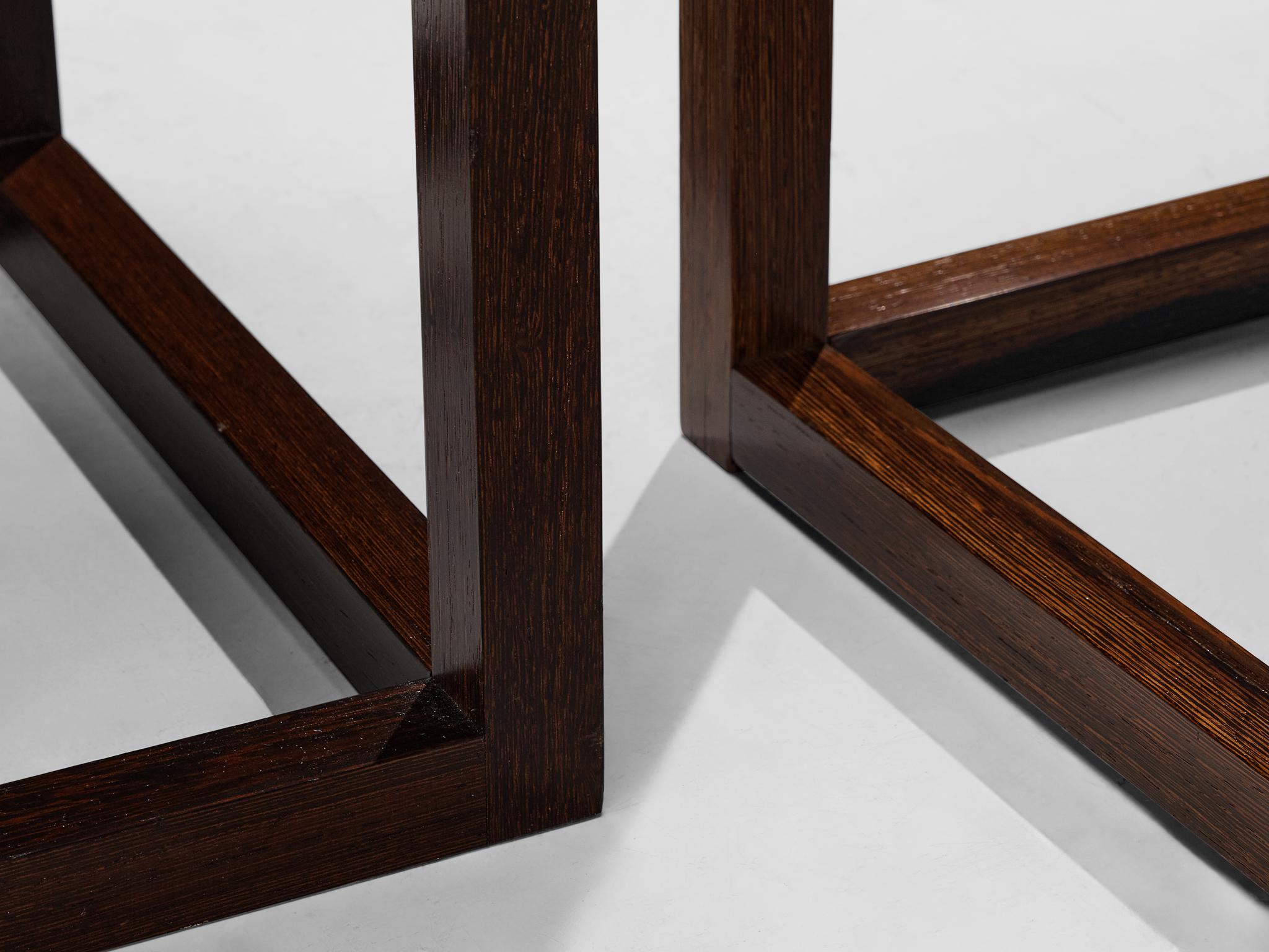 Mid-20th Century Claus Bonderup & Torsten Thorup Stools in Wengé and Leather For Sale