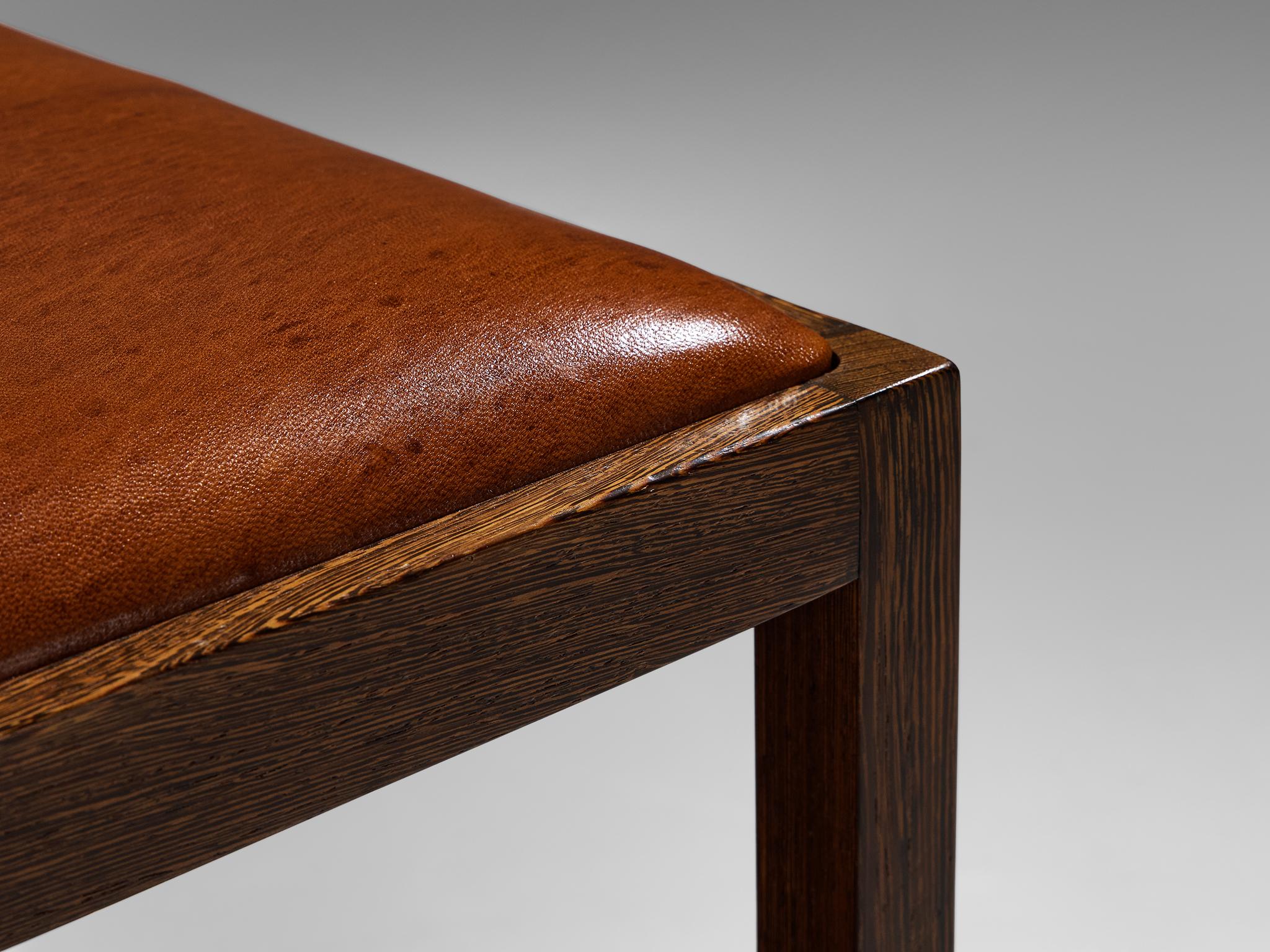 Claus Bonderup & Torsten Thorup Stools in Wengé and Leather For Sale 2