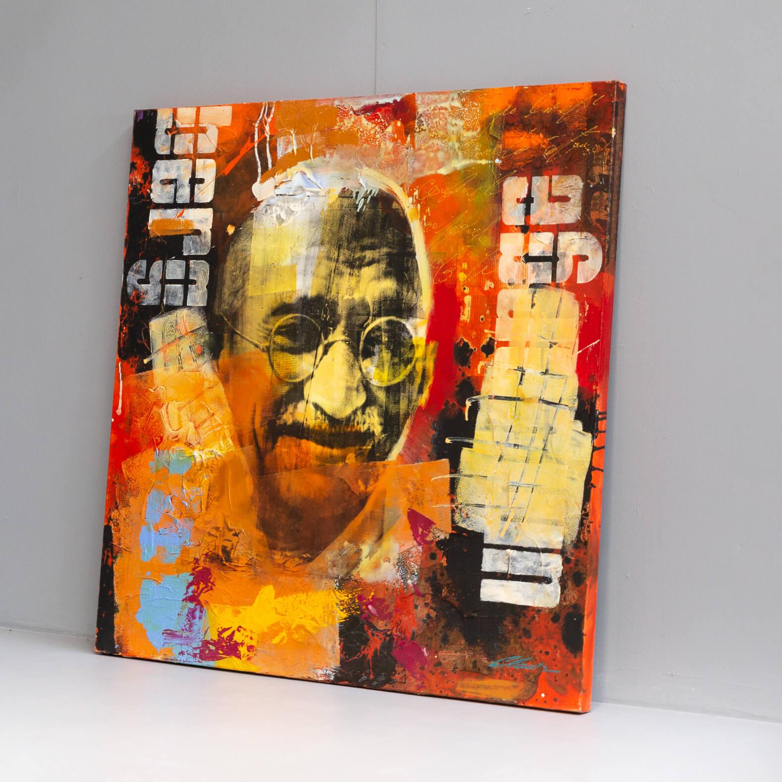 Modern Claus Costa Popart ‘Ghandi’ Artwork For Sale