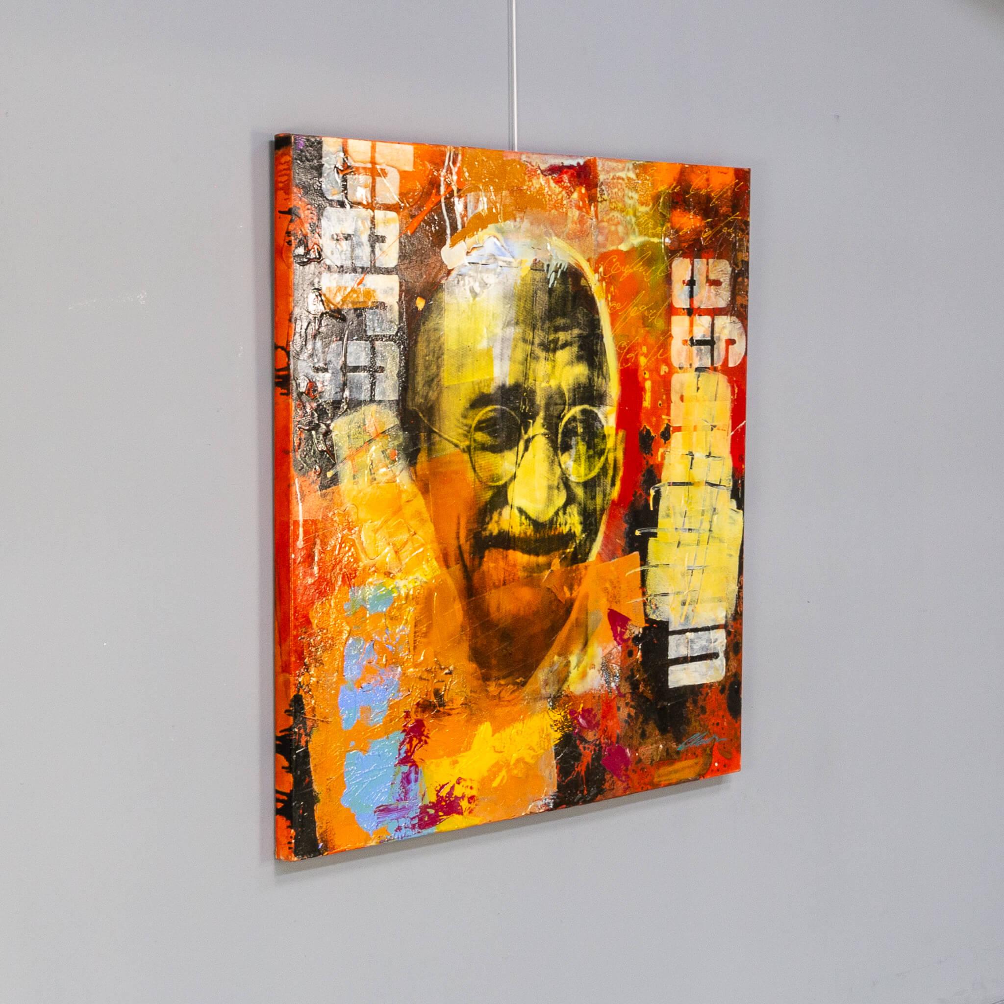 Modern Claus Costa popart ‘Ghandi’ artwork For Sale