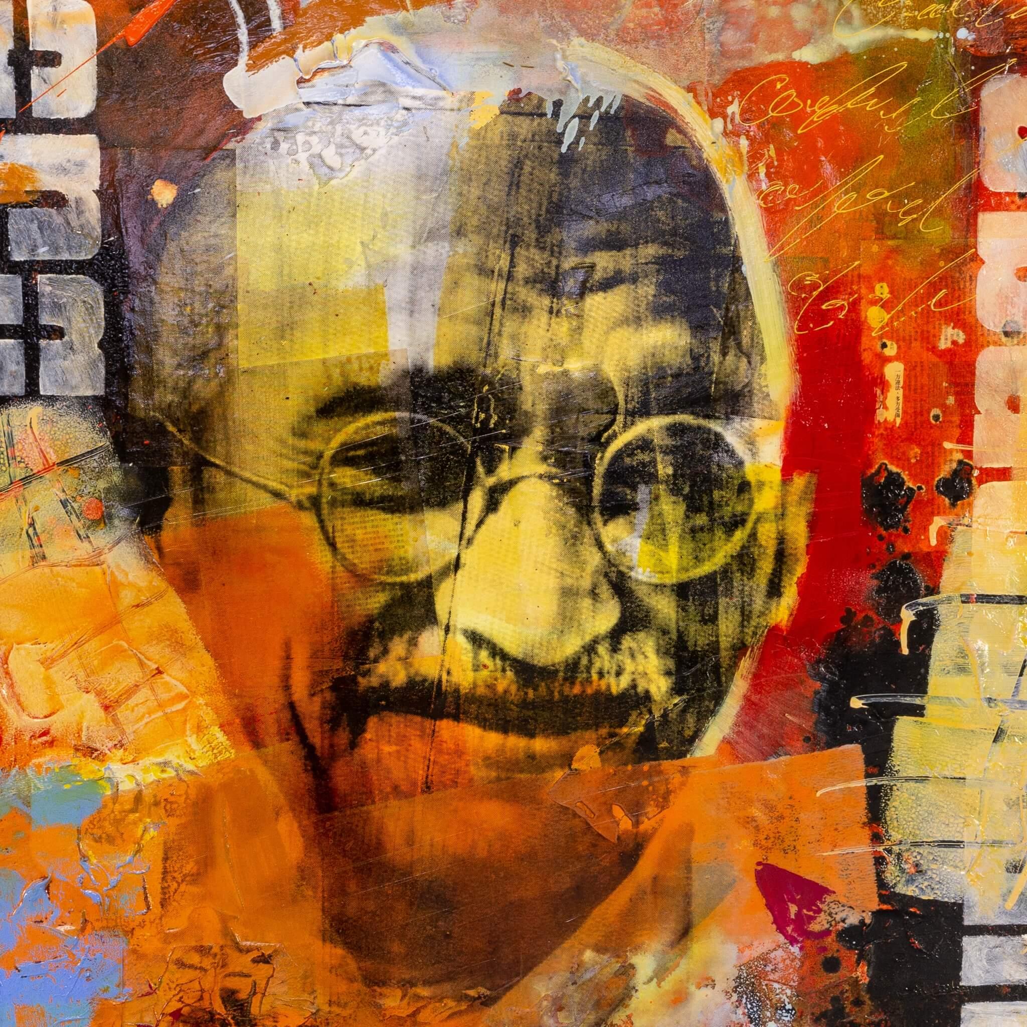 Contemporary Claus Costa popart ‘Ghandi’ artwork For Sale
