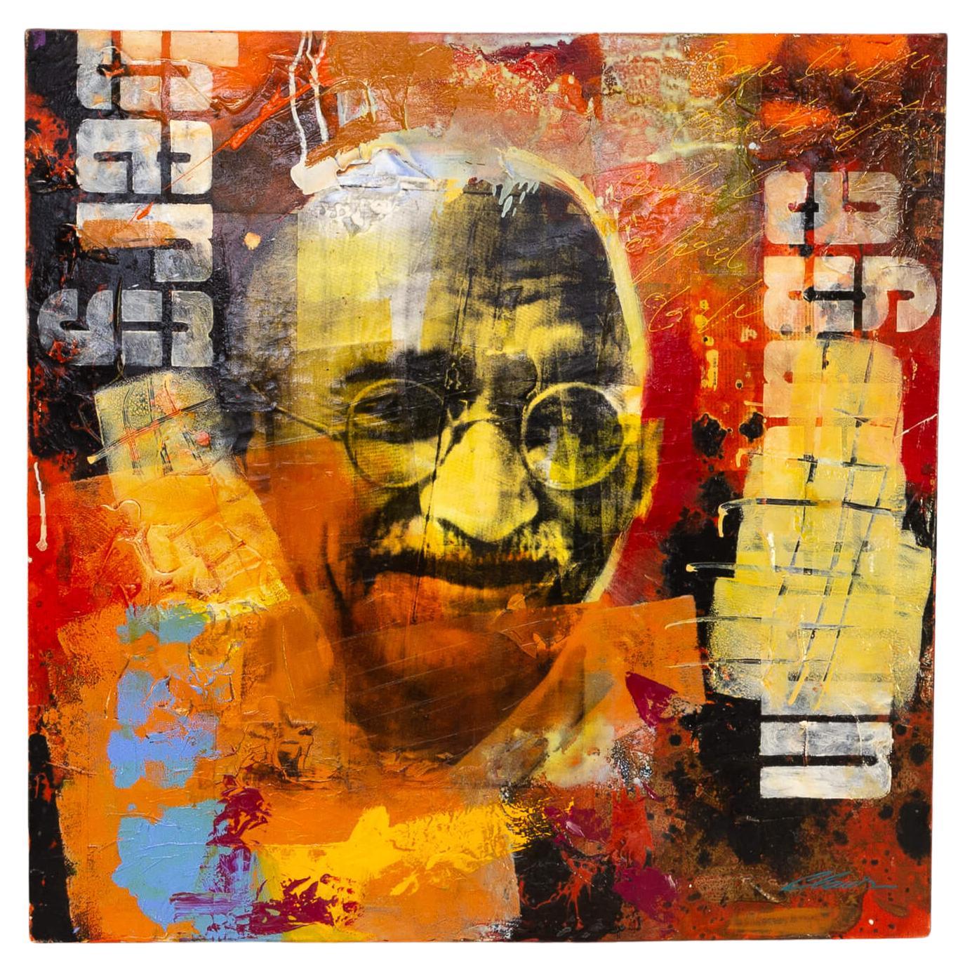 Claus Costa popart ‘Ghandi’ artwork For Sale