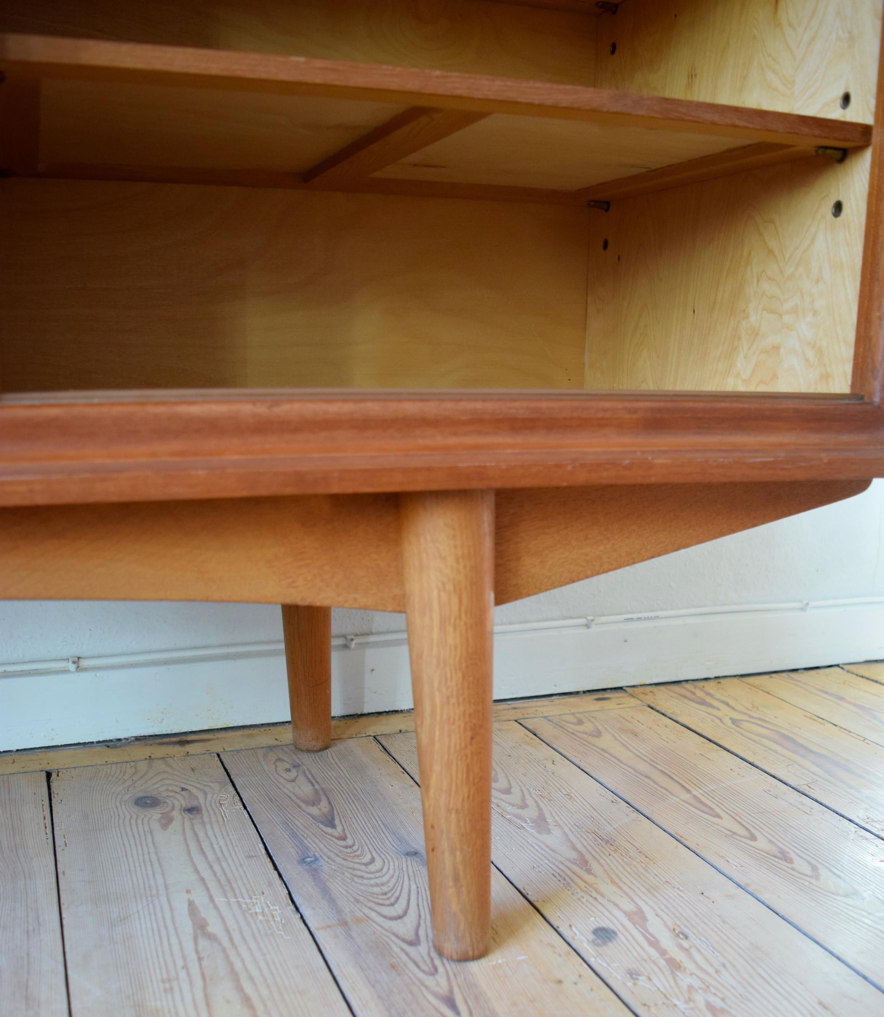 Maple Clausen & Søn Tall Credenza in Teak, Denmark, 1950s For Sale