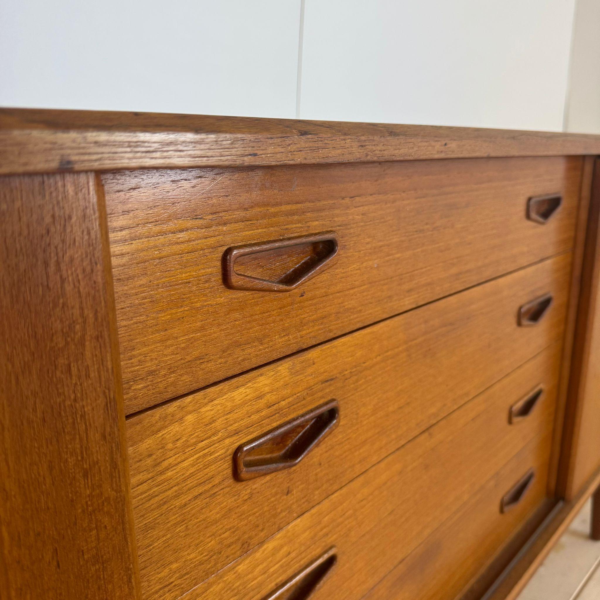 Mid-Century Modern Clausen & Son vintage teak sideboard, Denmark 1960s For Sale