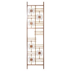 Claustra in bamboo decorated with suns. 1970s. LS5889A358J