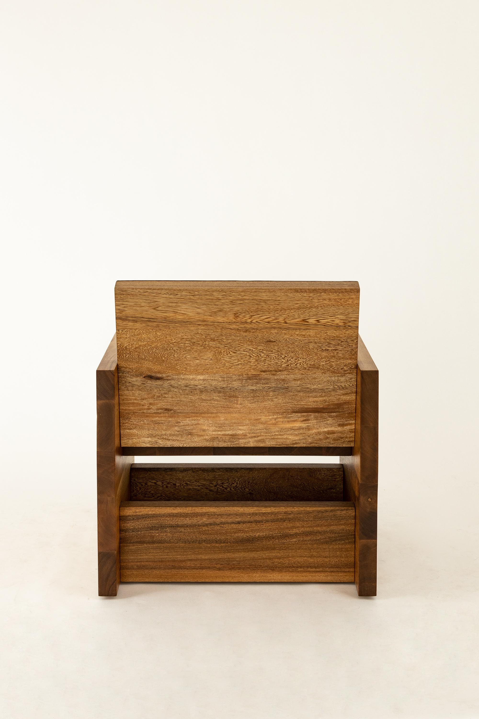 Clavijero Lounge Chair, Rosa Morada Wood 1