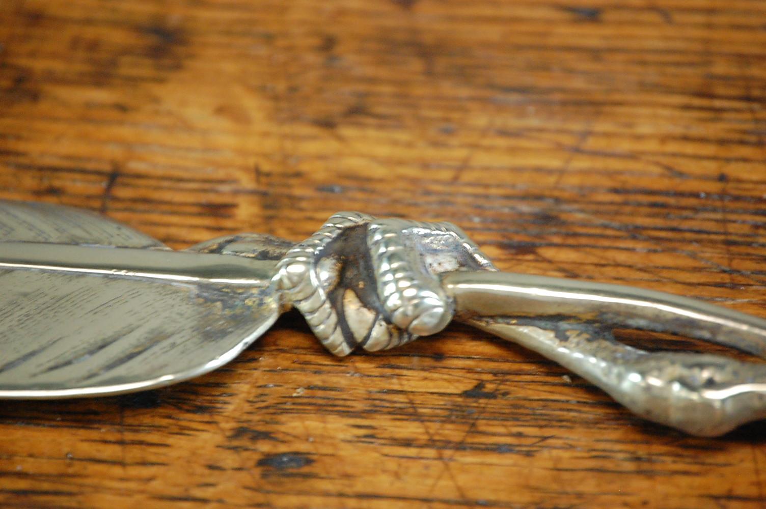 French Claw and Feather Letter Opener