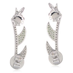 Claw Ear Cuff Black White Diamonds