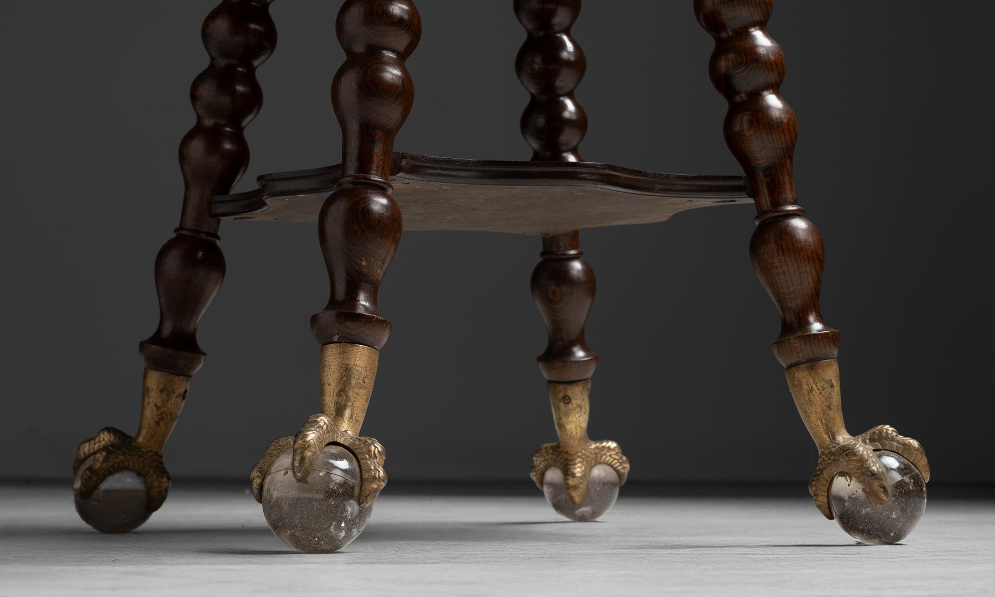 English Claw Foot Table, England circa 1900 For Sale