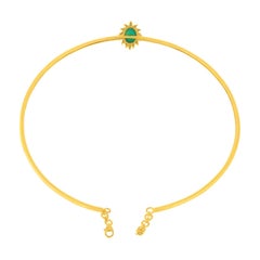 Claw Green Onyx and Diamonds Choker