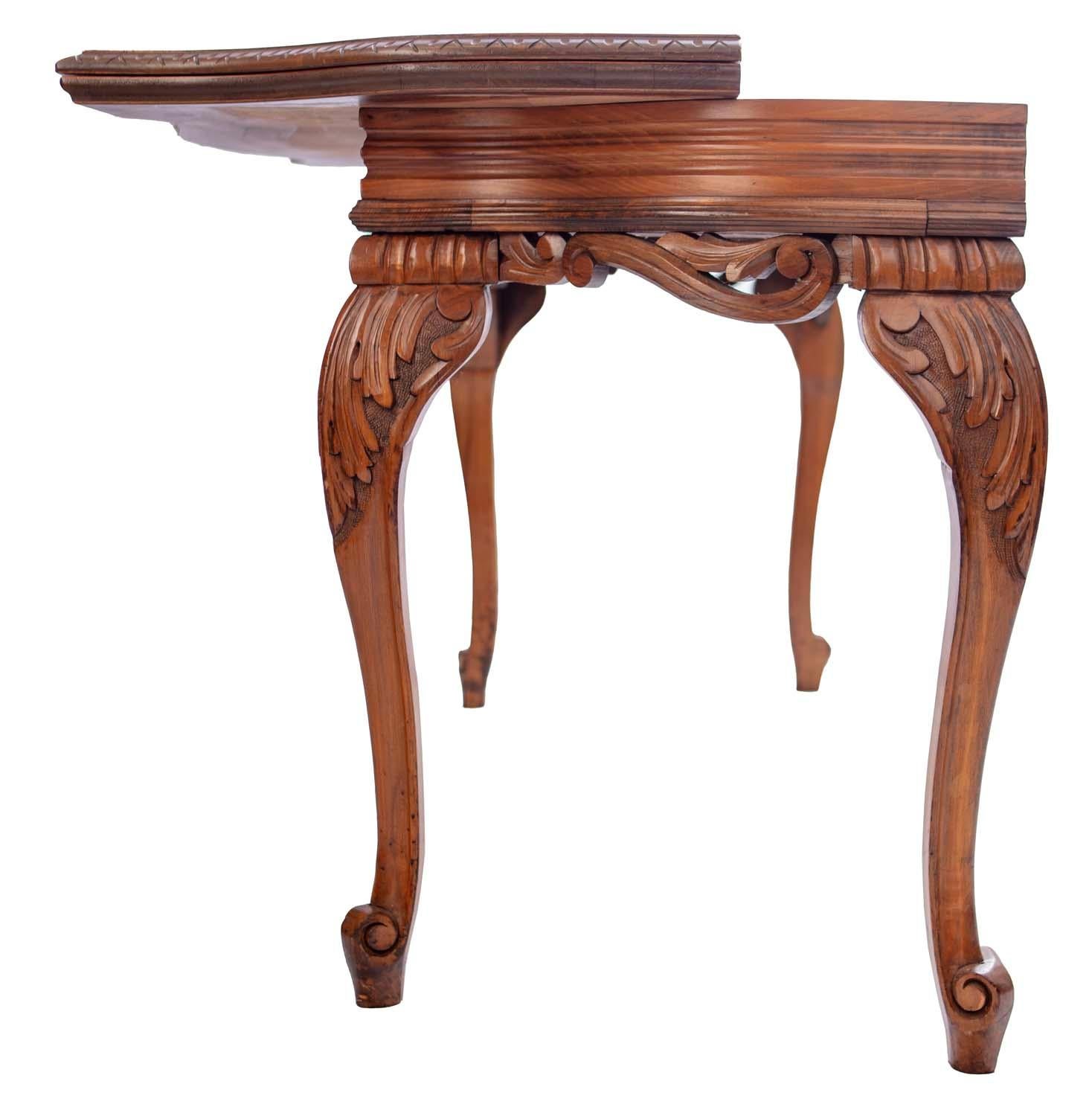 Mesa Demi-Lune Plegable de Roble Fines del siglo XIX en venta
