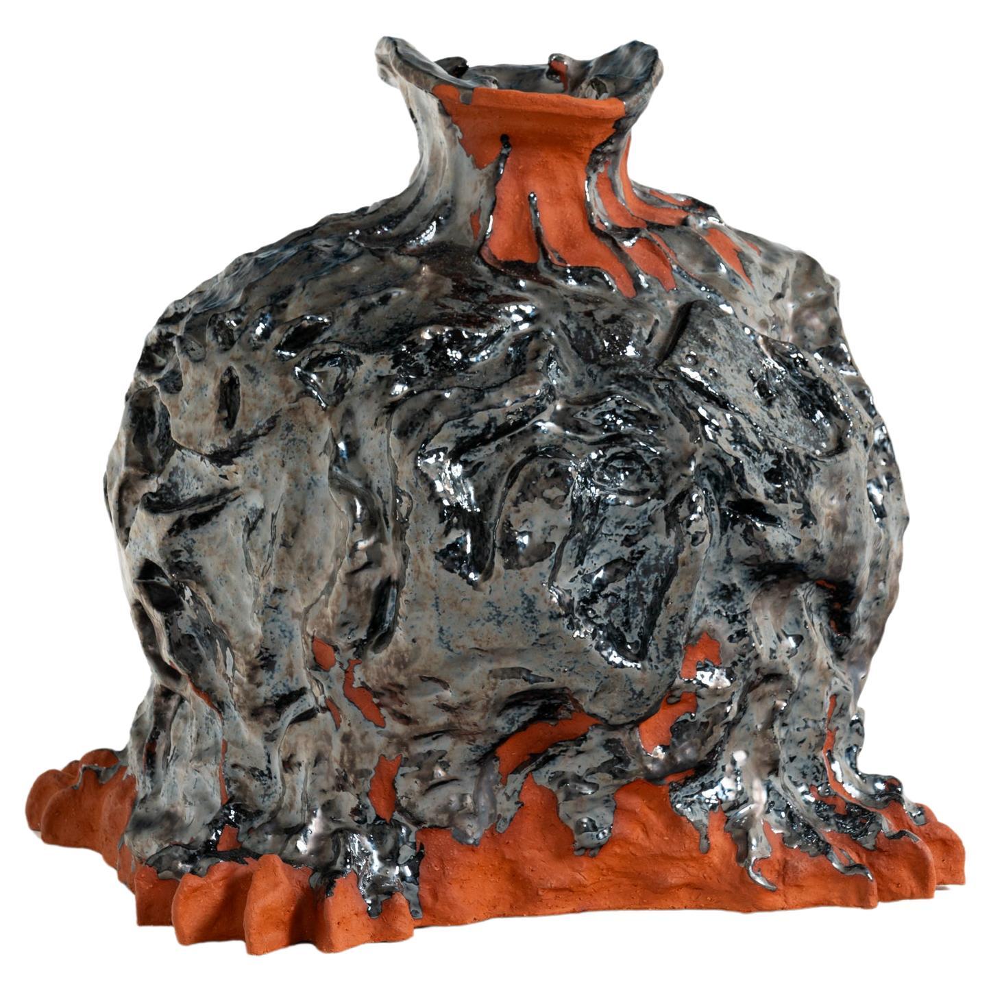 'Claws That Could Kill' vase in glazed ceramic by Niki Danai