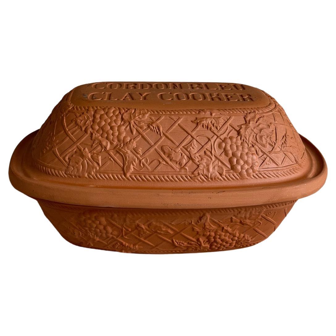 Ton Kocher Cordon Bleu in Terrakota im Angebot
