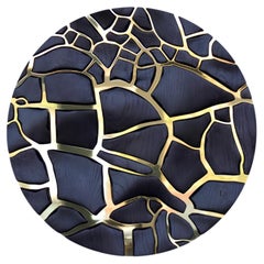 Clay Disc S.II, Hand-sculpted Oak Versatile Wall Object, Contemporary Design