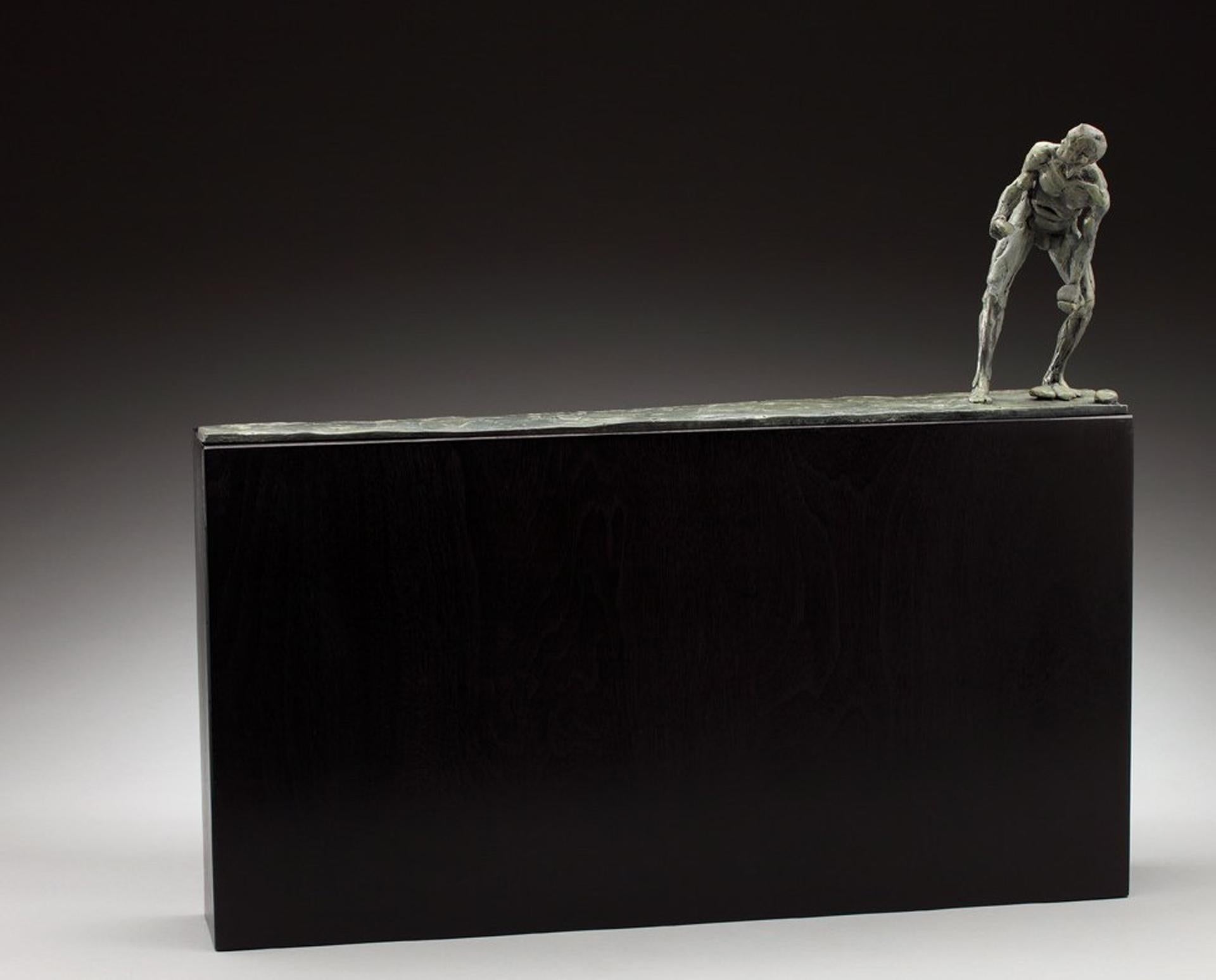 Clay Enoch Figurative Sculpture - Five Smooth Stones 18x22x4" Bronze Sculpture