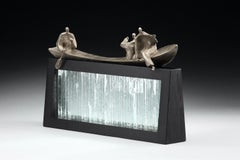 Out of the Boat 15x24x24" Bronze/Glass Sculpture