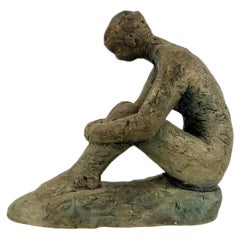 Sculpture en argile de Greta Johansson, suédoise, années 1970