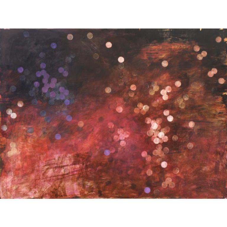 Abstract Painting di Clay Johnson - Pittura Atomica #10 in acrilico su pannello, 2023