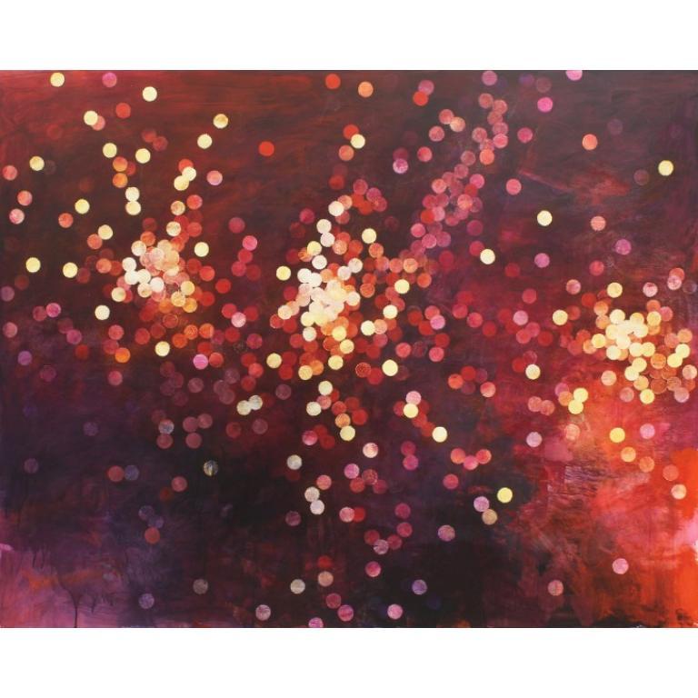 Pittura atomica #3 in acrilico su pannello, 2023 - Art di Clay Johnson