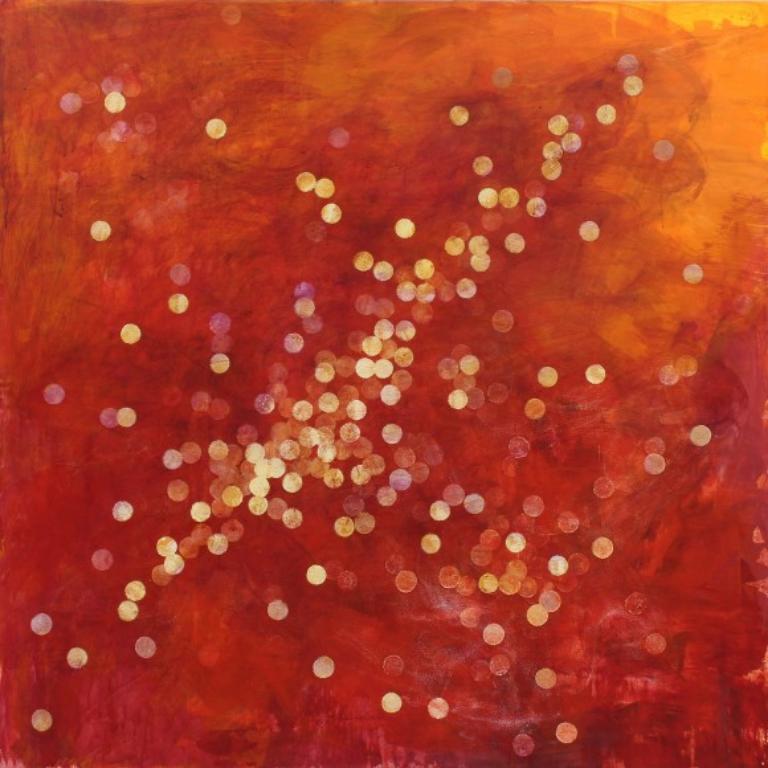Pittura atomica #5 in acrilico su pannello, 2023 - Art di Clay Johnson