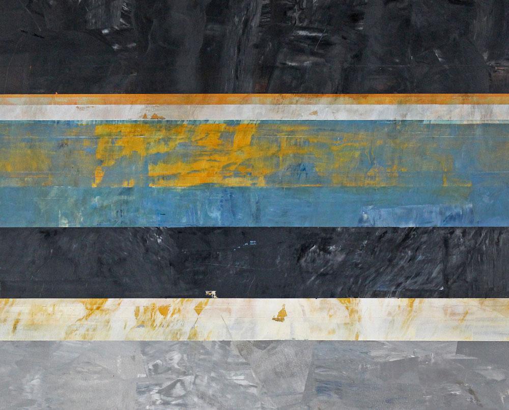 Pour Henry Hudson (peinture abstraite) - Abstrait Painting par Clay Johnson