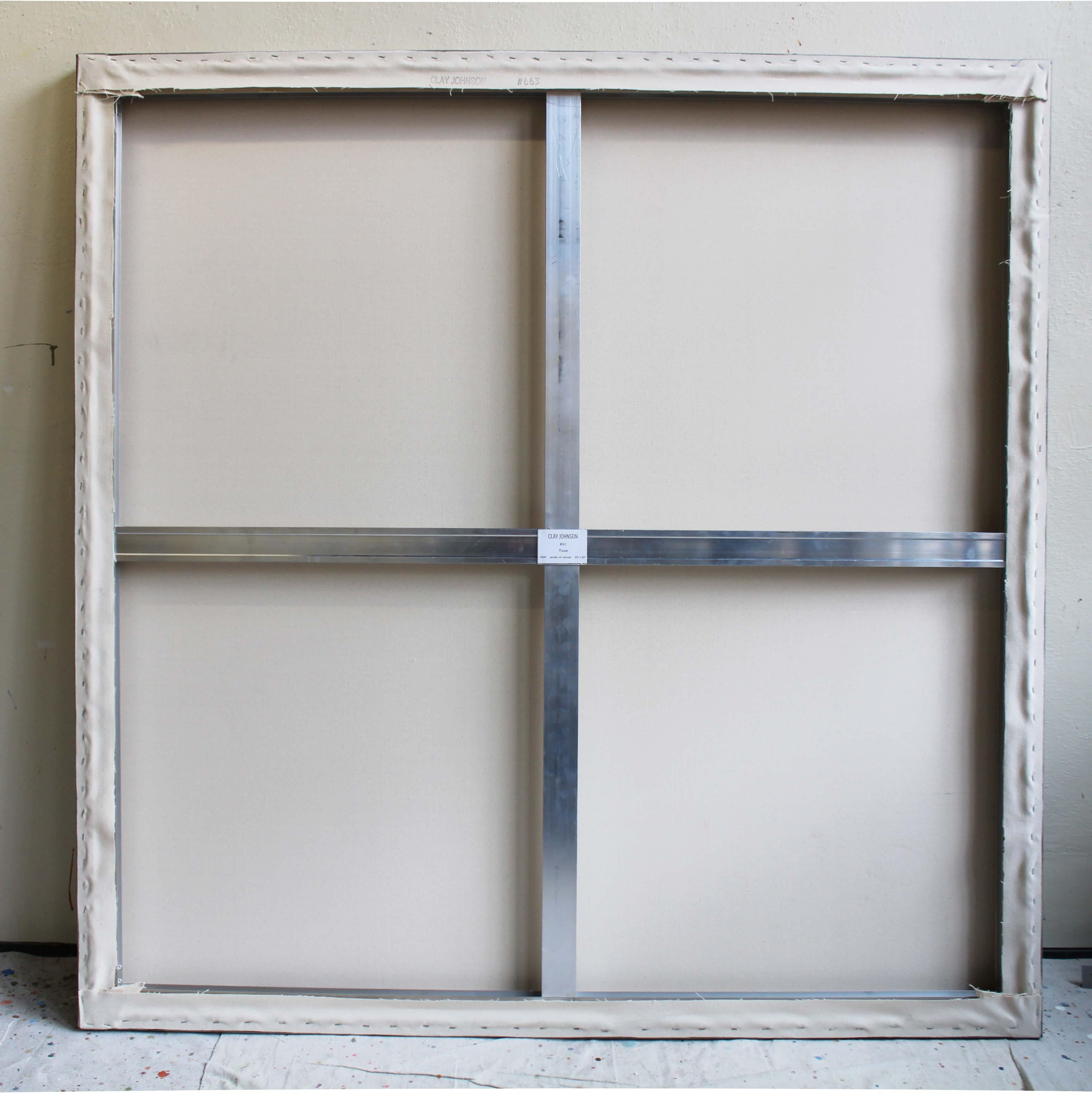 Tregua (Pittura astratta) - Abstract Painting Grigio di Clay Johnson