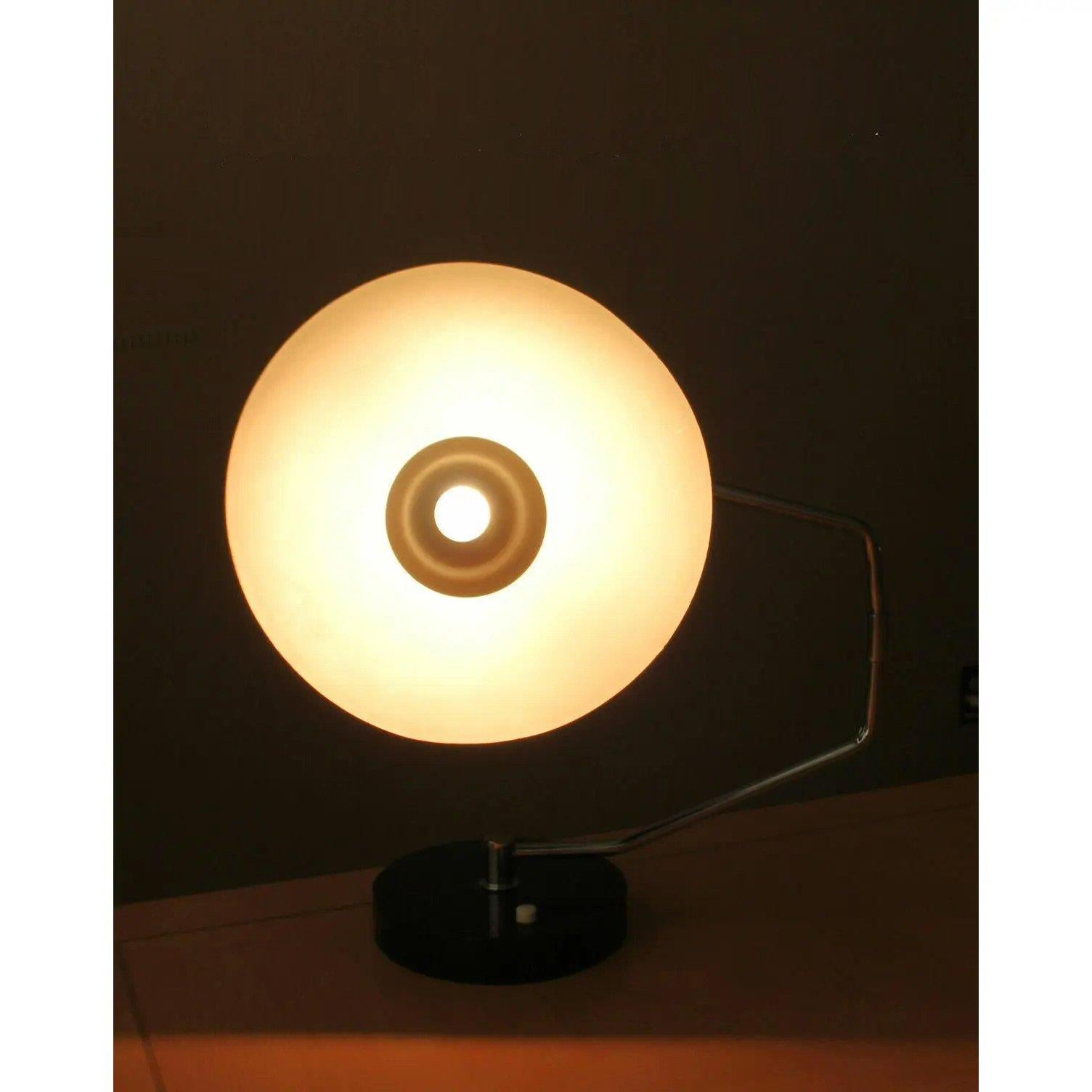 20th Century Clay Michie For Knoll Swing Arm Saucer Desk Lamp, 1950s Mid Century Good Design For Sale