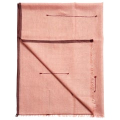 Clay Mist Handwoven Hand Knotted Soft Cotton Scarf In Nuetral Color