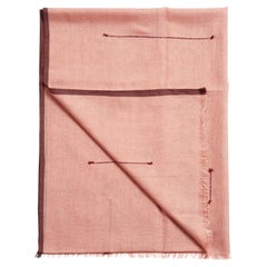 Clay Mist Handwoven Hand Knotted Soft Cotton Scarf In Nuetral Color