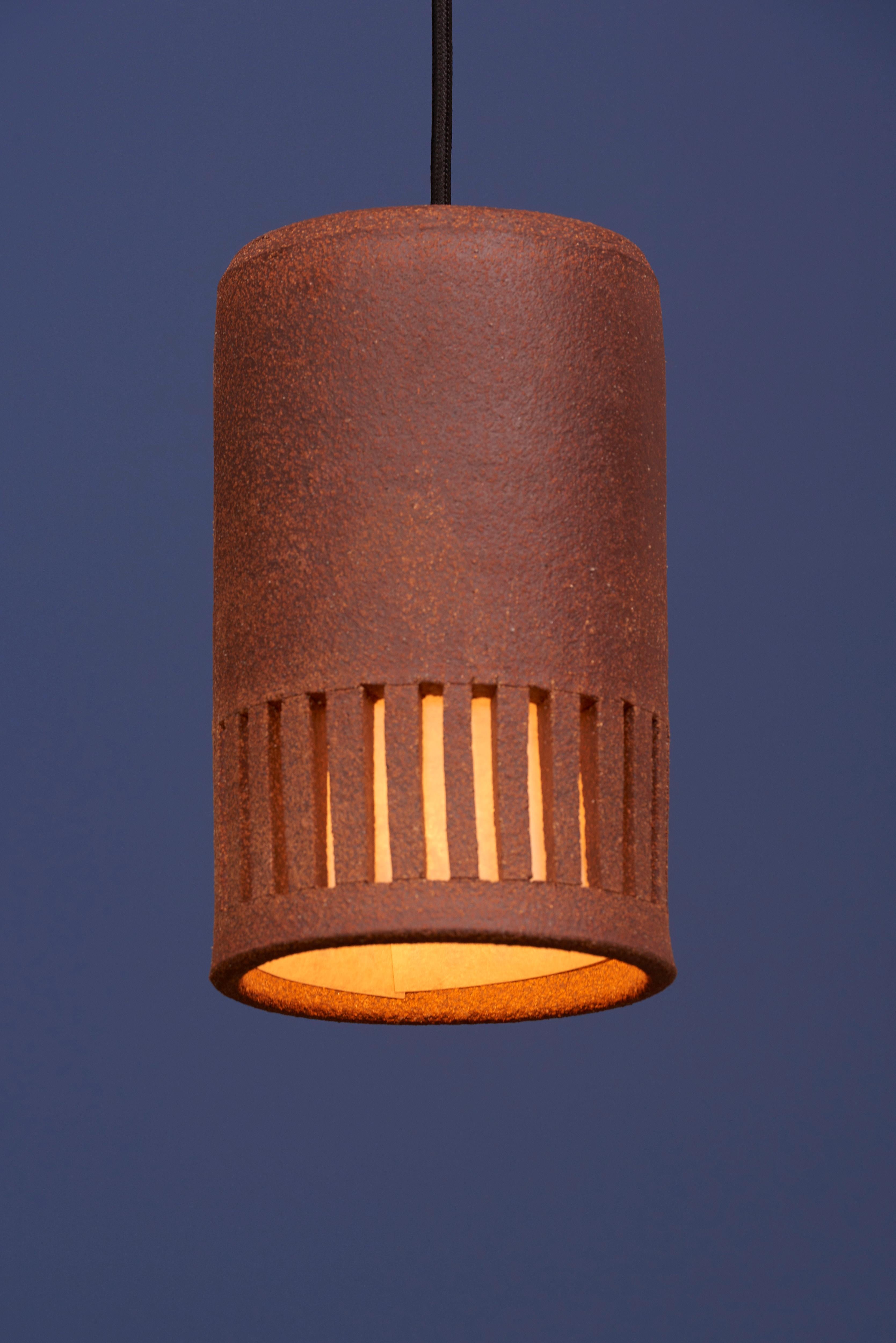 Mid-Century Modern Clay Outdoor Hanging Light HL 20 by Brent J. Bennett, US