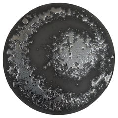 Clay Painting by Olivia Barry / by Hand: "December Moon", Glazed Ceramic