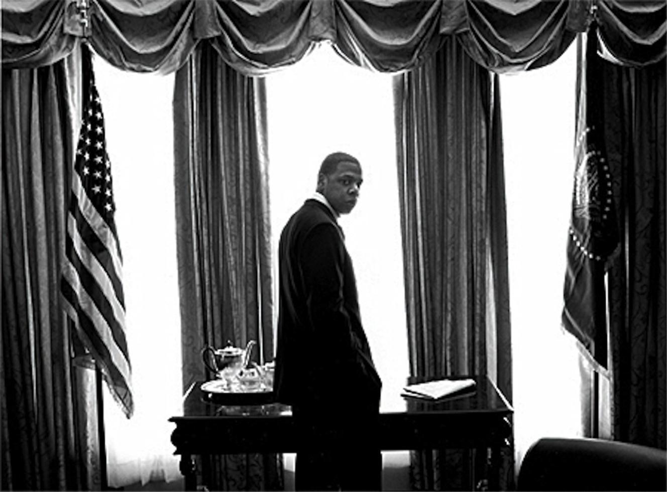 Clay Patrick McBride Black and White Photograph – Jay-Z, 2005