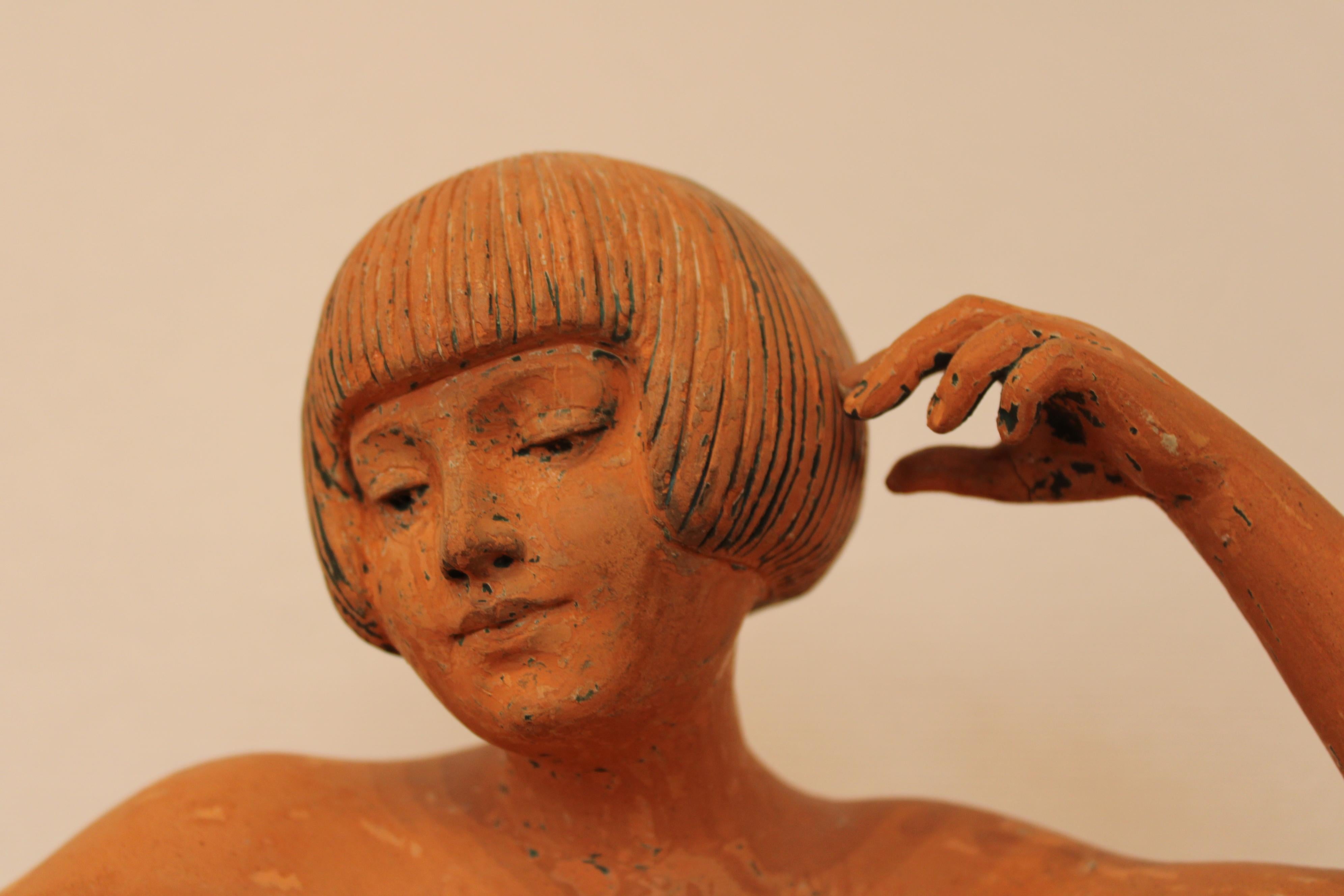 Ton-Skulptur, Georges Maxim im Zustand „Gut“ im Angebot in Paris, FR