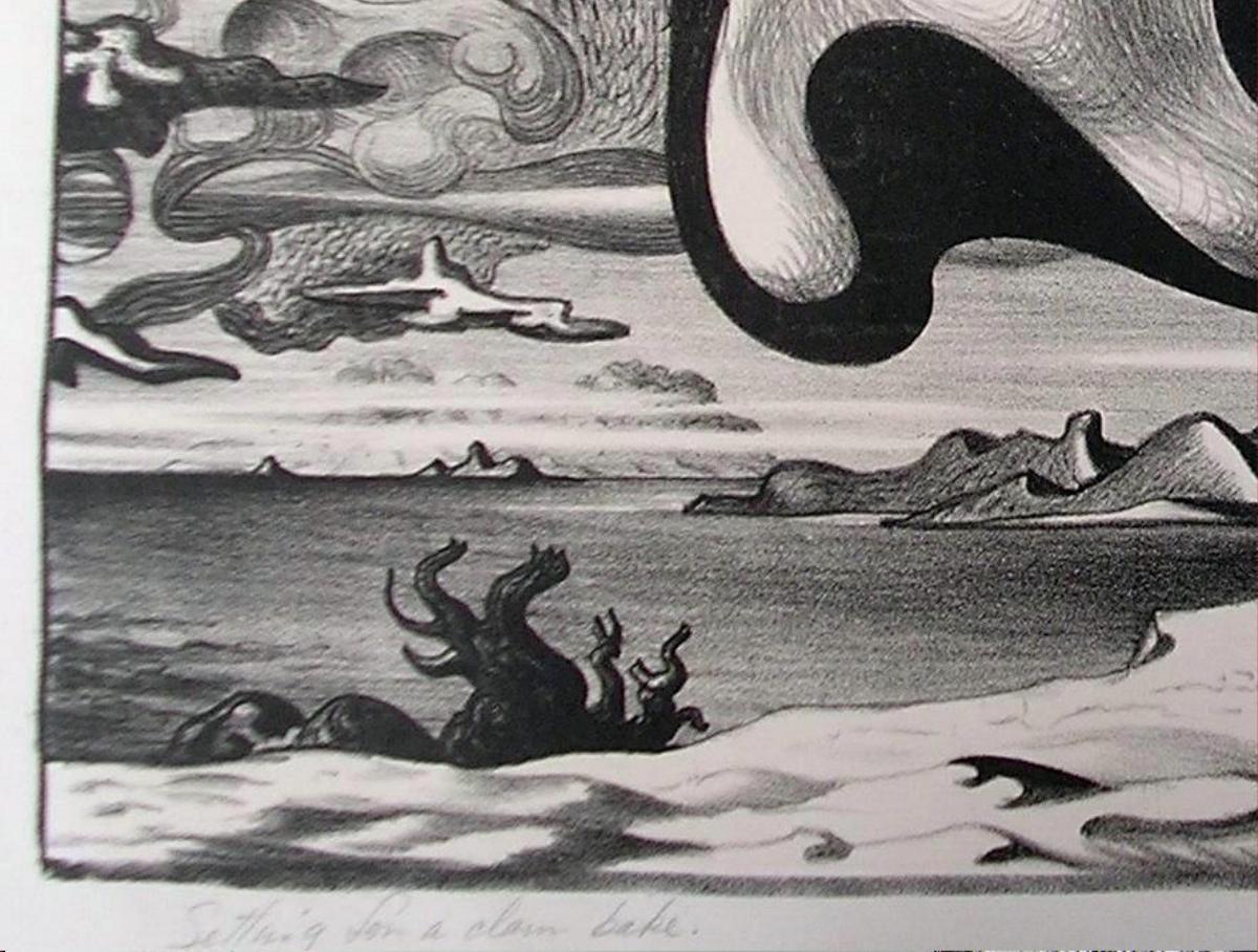 Clay Spohn California/New York Surrealist Lithograph, 