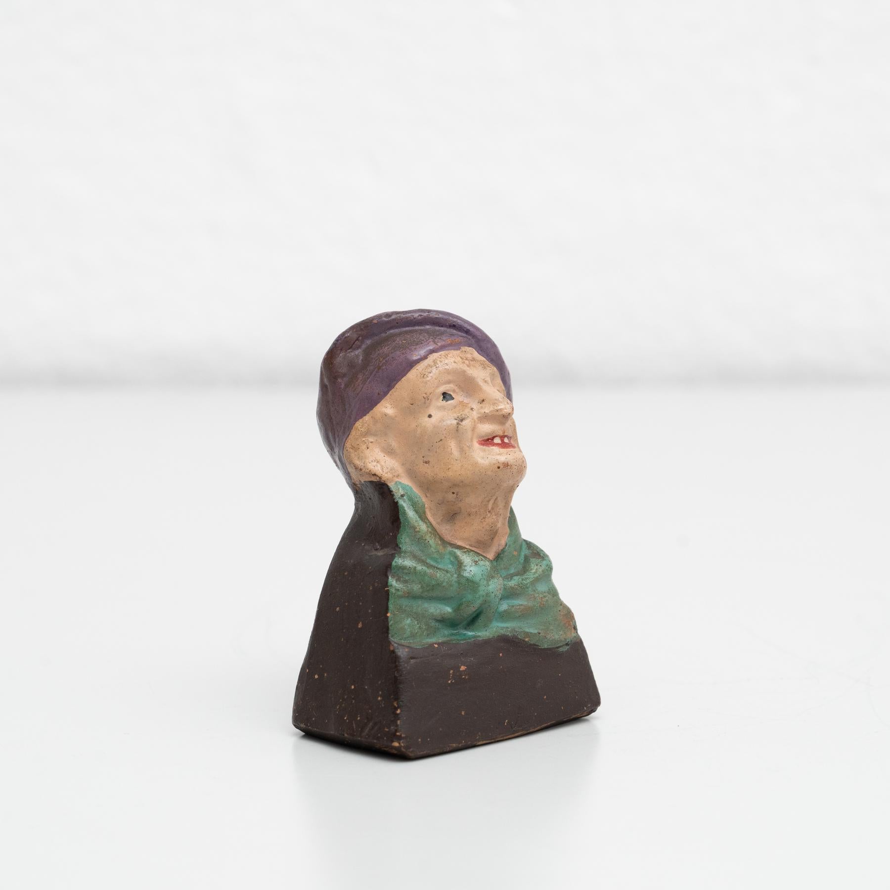 Clay Traditional Catalan Figure, circa 1940 For Sale 1