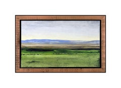 original western art for sale Clay Wagstaff Original Western Landscape Oil Painting On Board Signed Framed Art