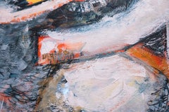 Clay Walker Abstract Painting, 1958 Acrylic Color Mid-Century Modern Painter