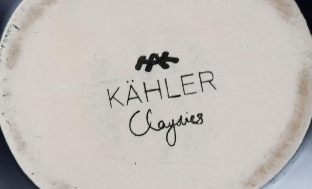 Claydies for Kähler, Primadonna Bowl in Black Glazed Ceramic, 21st C For Sale 3