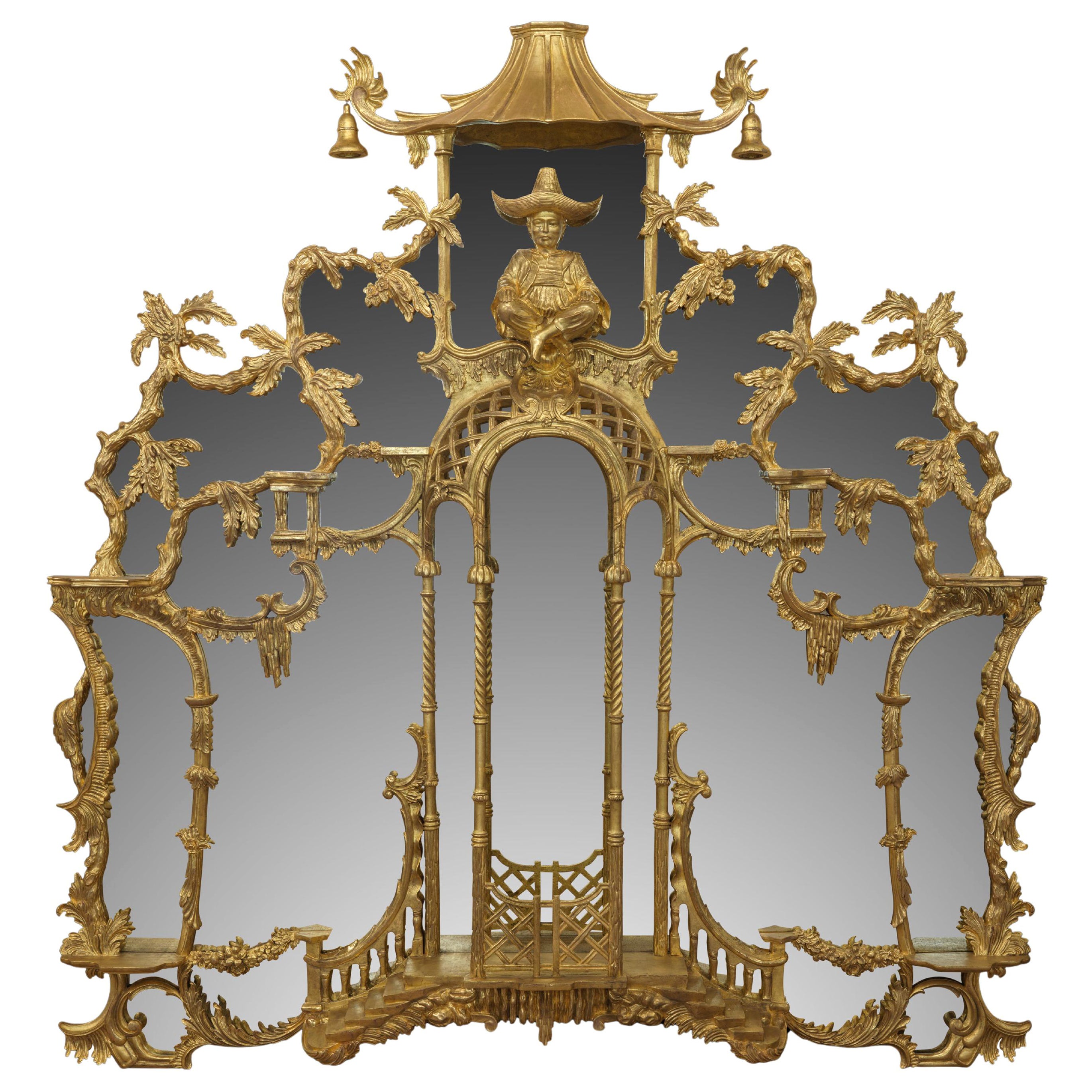 Specchio in vetro Claydon Overmantel Border