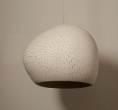 Claylight 10" Ceramic Asymmetrical Pendant: Handmade, Sculptural Kitchen Light