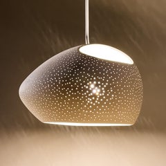 Claylight 10" Ceramic Pendant- Dots: Double Cut, Handmade, Sculptural Lighting