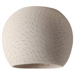 Claylight 10" Flush Mount – Lines: Handgefertigte, skulpturale Deckenleuchte