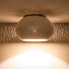 Claylight 12" Einbauleuchte – Dots: Handgefertigte, skulpturale Deckenleuchte