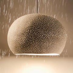 Claylight 12" Pendant Dot: Handmade Ceramic Contemporary Light, Cozy Atmosphere