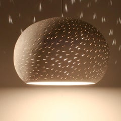 Claylight 12" Pendant Line: Handmade Ceramic Contemporary Light, Cozy Atmosphere