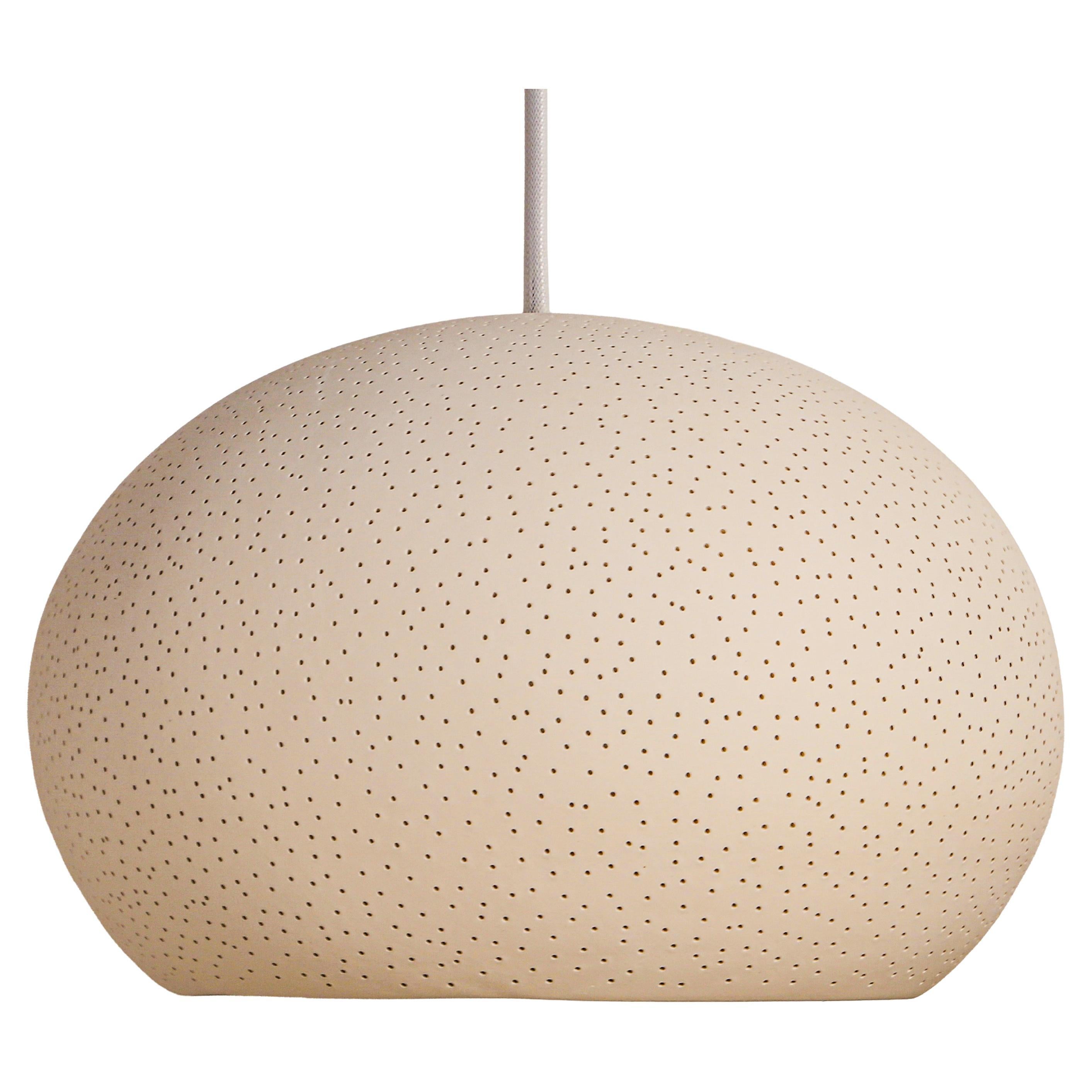 Claylight 15" Pendant Dot: Handmade Ceramic Contemporary Light, Warm Atmosphere