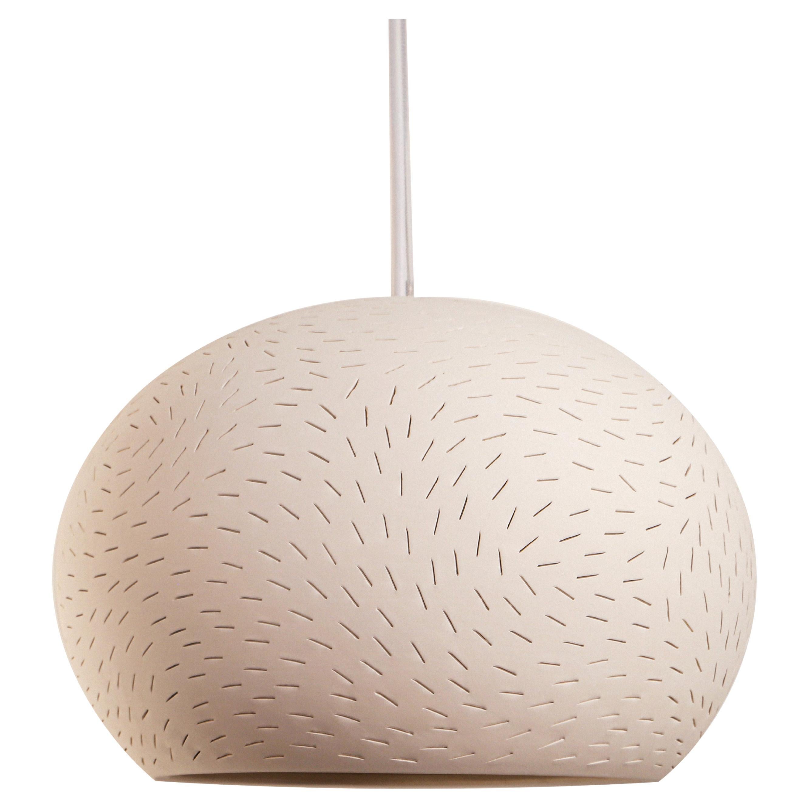 Claylight 15" Pendant Line: Handmade Ceramic Contemporary Light, Warm Atmosphere For Sale