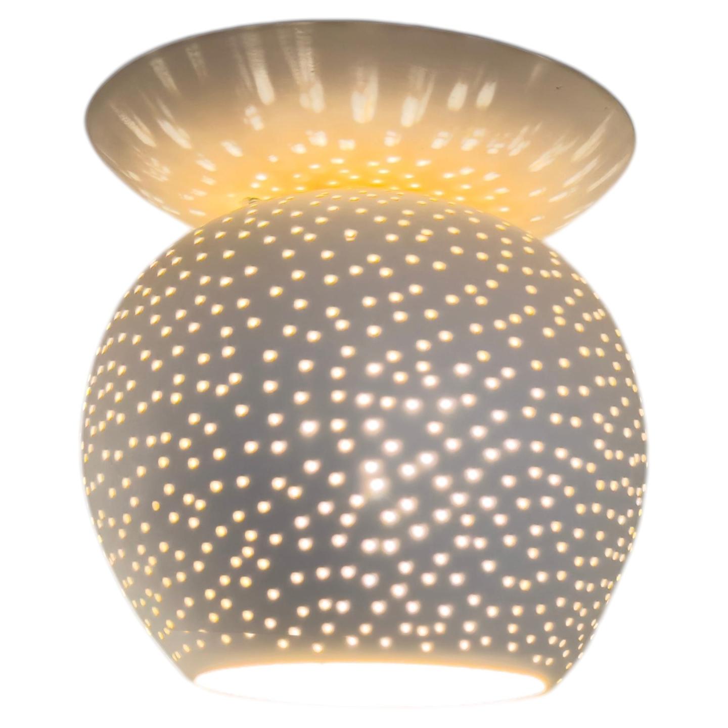 Lámpara de techo empotrada Claylight de 5" con diseño de puntos: lámpara de techo escultural hecha a mano
